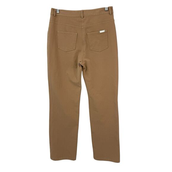 ST JOHN Pants Womens 4 Straight Leg Stretch 5 Pocket Tan Camel Casual Office - Picture 2 of 14